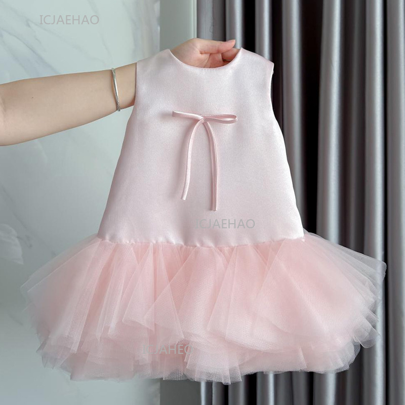 Baby Clothing Dresser - Sukienka na przyjęcie Różowa Kamizelka dla