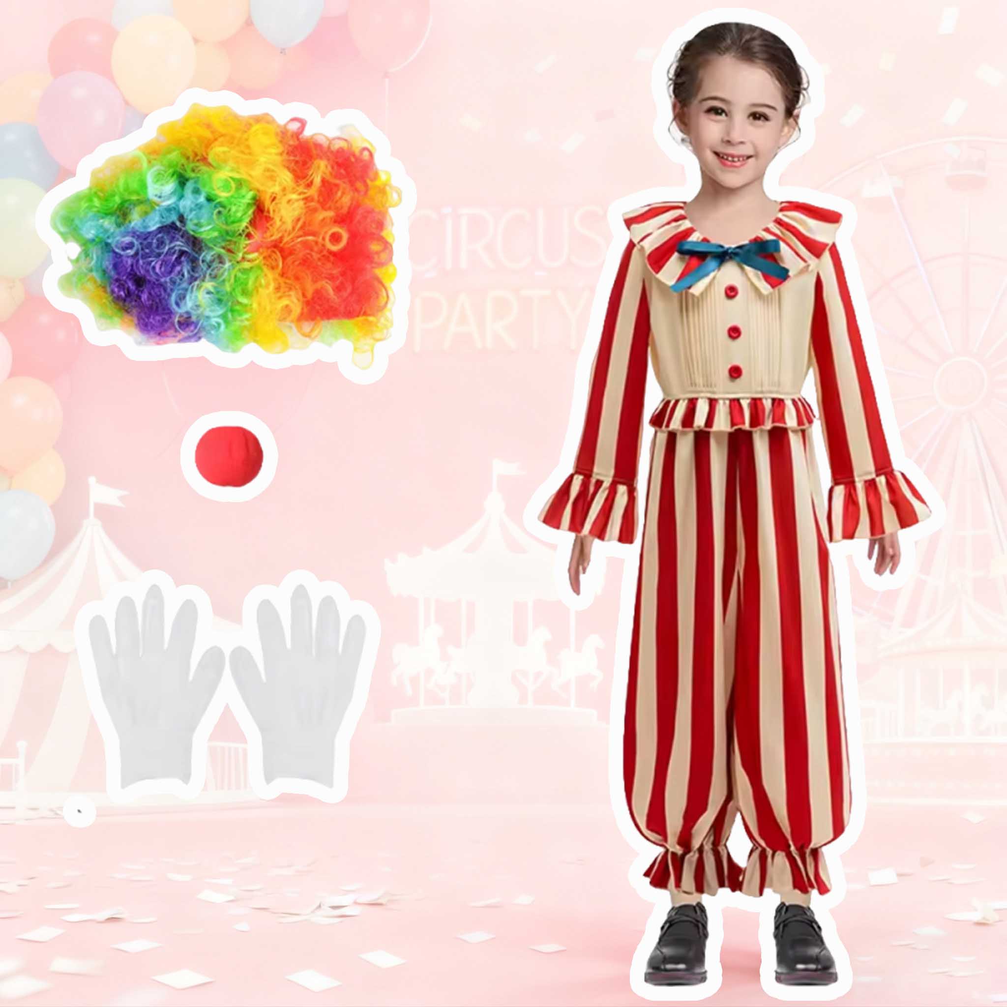 Baby Clothing Usa - Stroje Klauna na Halloween dla Niemowląt