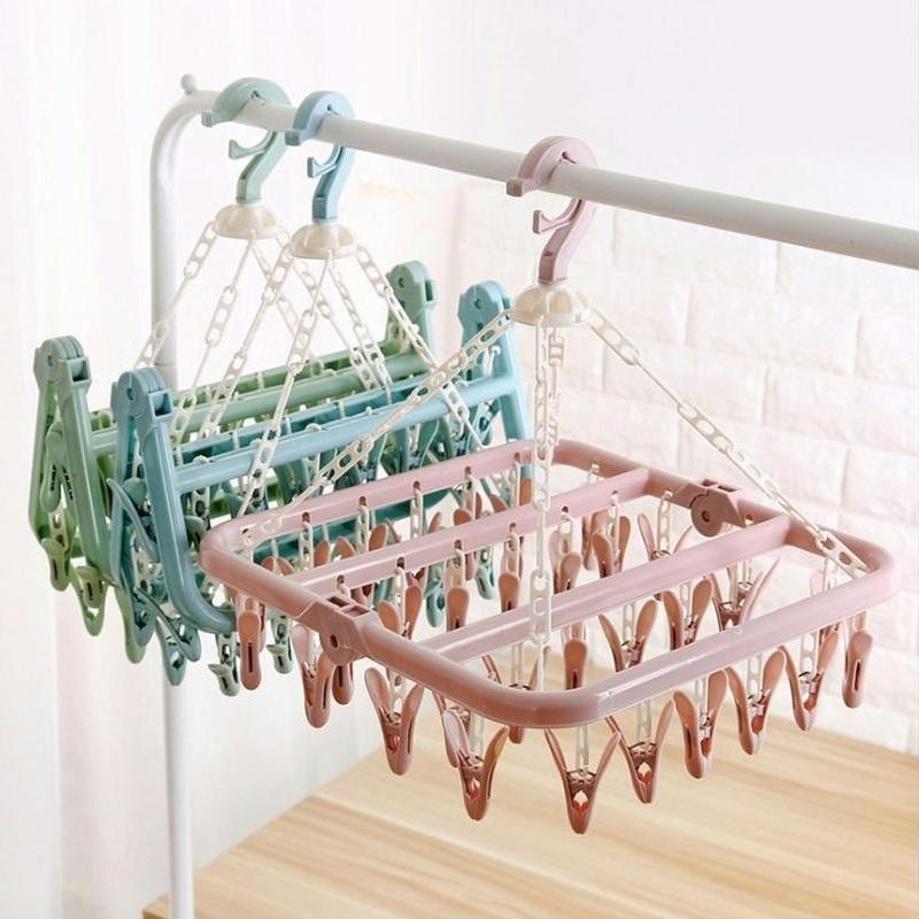 1 szt. Suszarka na ubrania z 3 – Baby Clothing Hanging Rack recenzja i cena